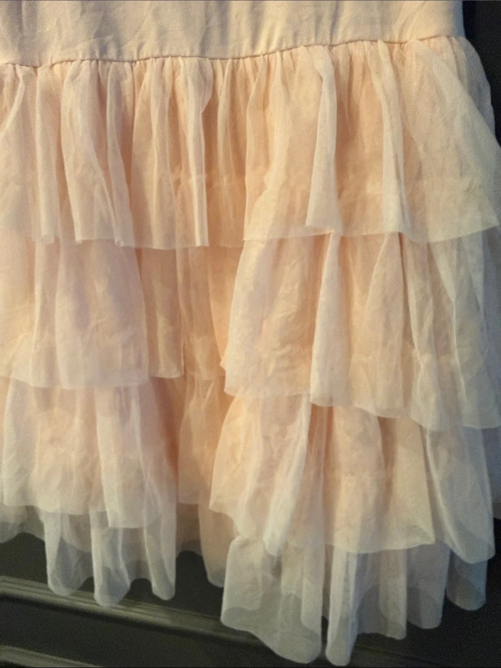 Crewcuts Girls' Pale Pink Tiered Tulle Dress - Sleeveless